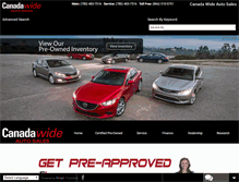 Tablet Screenshot of canadawideautosales.com
